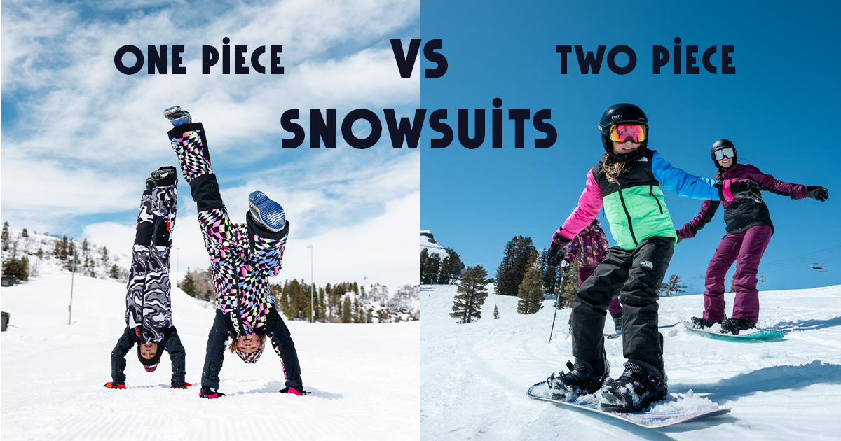 Kids' one piece vs two piece snowsuits