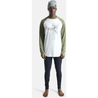 Men's Roadie Base Layer Tech T-Shirt - Stout White / Forest Moss