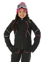 Girls Tresh Jacket - Black / White / Fresh - Spyder Girls Tresh Jacket - winterkids.mom                                                                                                            