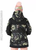 Women's Torah Bright Snowflake Jacket - True Black / Torah'S Roses - Roxy Womens Torah Bright Snowflake Jacket - WinterWomen.com                                                                                           