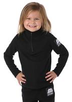 Little Kids 1/4 Zip Black Fleece Top