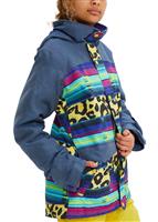Girls Elstar Parka Jacket - Light Denim / Leopardy Cat - Burton Girls Elstar Jacket - winterkids.mom                                                                                                           