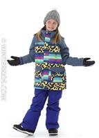 Girls Elstar Parka Jacket - Light Denim / Leopardy Cat - Burton Girls Elstar Jacket - winterkids.mom                                                                                                           