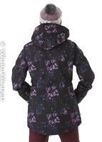 Women's Shelter 3D Stretch Jacket - Black Floral Print - Volcom Womens Shelter 3D Stretch Jacket - WinterWomen.com                                                                                             