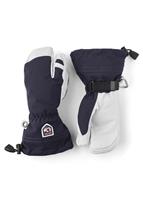 Junior Army Leather Heli Ski 3 Finger Glove - Navy - Hestra Junior Army Leather Heli Ski 3 Finger Glove - winterkids.mom                                                                                   
