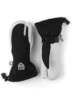 Women's Heli Ski 3 Finger Glove - Black / Off White - Hestra Women's Heli Ski 3 Finger Glove - WinterWomen.com                                                                                              