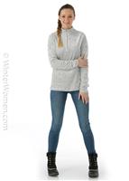 Women's Chloe Underwear Top - Cloud Grey - Nils Chloe Baselayer Top - WinterWomen.com                                                                                                            