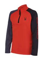 Boys Retro Zip T-Neck - Volcano - Spyder Boys Retro Zip T-Neck - winterkids.mom                                                                                                         