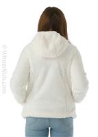Girls Suave Oso Hooded FZ Jacket - Gardenia White - TNF Girls Suave Oso Hooded FZ Jacket - winterkids.mom                                                                                                 