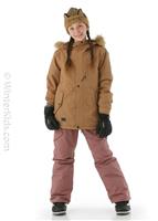Girls So Minty Insulated Jacket - Coffee - Volcom Girls So Minty Insulated Jacket - winterkids.mom                                                                                               