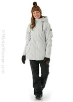 Women's Shrine Insulated Jacket - Sky Grey - Volcom Women's Shrine Insulated Jacket - WinterWomen.com                                                                                              