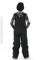 Boys Insulated Everest Snow Bib Pant - Black - Zemu Youth Insulated Snow Everest Bib Pant - winterkids.mom                                                                                           