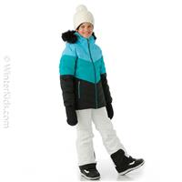 Girls Nola Jacket - Aqua / Tropical Green / Black -                                                                                                                                                       