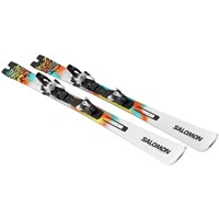 Men's Addikt Pro 76 Skis + Men's MI 12 GW Bindings - White / Turquoise / Orange