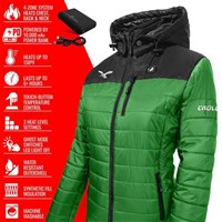 Women's Philadelphia Eagles 5V Puffer Battery Heated Jacket - Green / Black