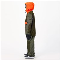 Youth Trencher Jacket - Olive Grid / Orange