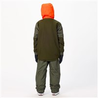 Youth Trencher Jacket - Olive Grid / Orange