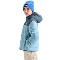 Boys' Reversible Shasta Full Zip Hooded Jacket - Pale Teal / Granite Grey