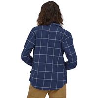 Women's Longsleeve Organic Cotton Midweight Fjord Flannel Shirt - Woodland / New Navy (WLNE)