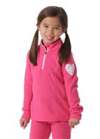 Junior Girls 1/4 Zip Fleece Top - Pink / Fuscia - Little Girls Zemu 1/4 Zip Fleece Top - winterkids.mom                                                                                                 