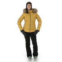 Women's Fiona Jacket with Real Fur - Golden Glow
